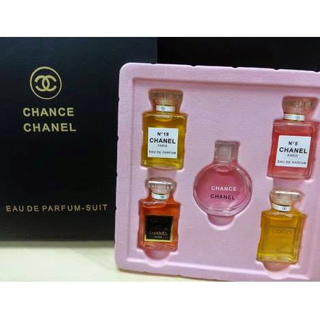 Miniature Chance Chanel Perfume Black Box Set Shopee Malaysia