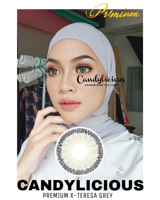 Hot Selling Candylicious Premium X Teresa Grey Contact Lens 100 Original Korea Shopee Malaysia