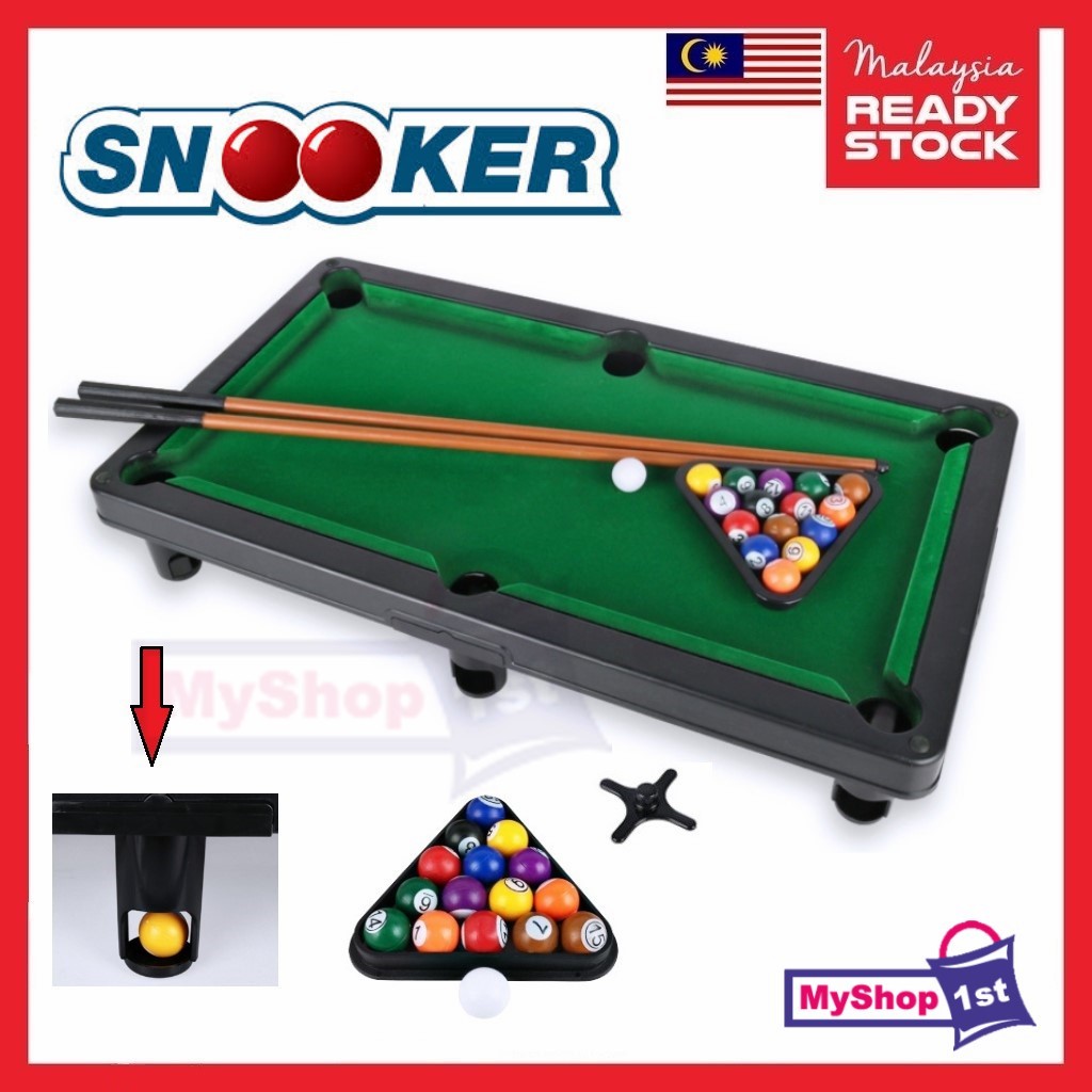 Mini Billiard Ball Snooker Pool Table Top Game Set Kids Toy Shopee