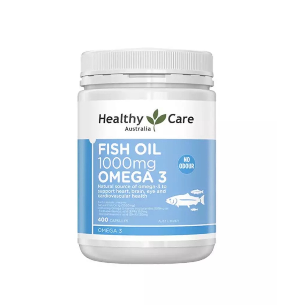 {Ready Stock} Healthy Care Fish Oil 1000mg Omega 3 ( 400 Capsules