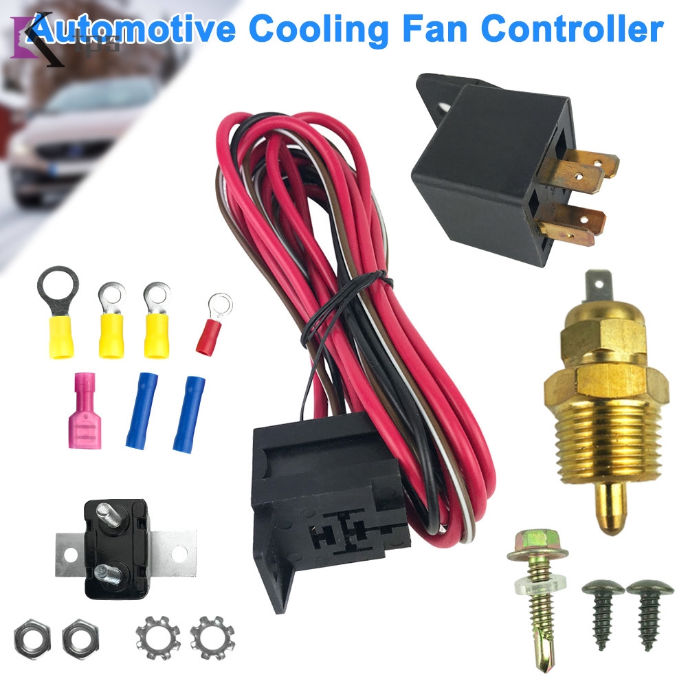 Adjustable Fan Controller Kit 12v Car Electric Radiator Cooling Fan Mount Kit Shopee Malaysia