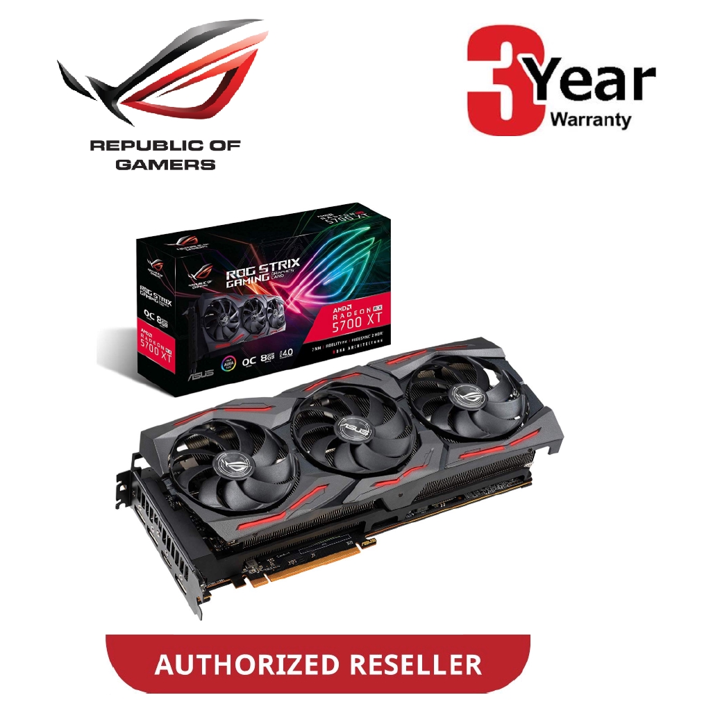 ASUS ROG STRIX RX 5700 XT O8G GAMING OC 8GB DDR6 VGA CARD RX5700XT