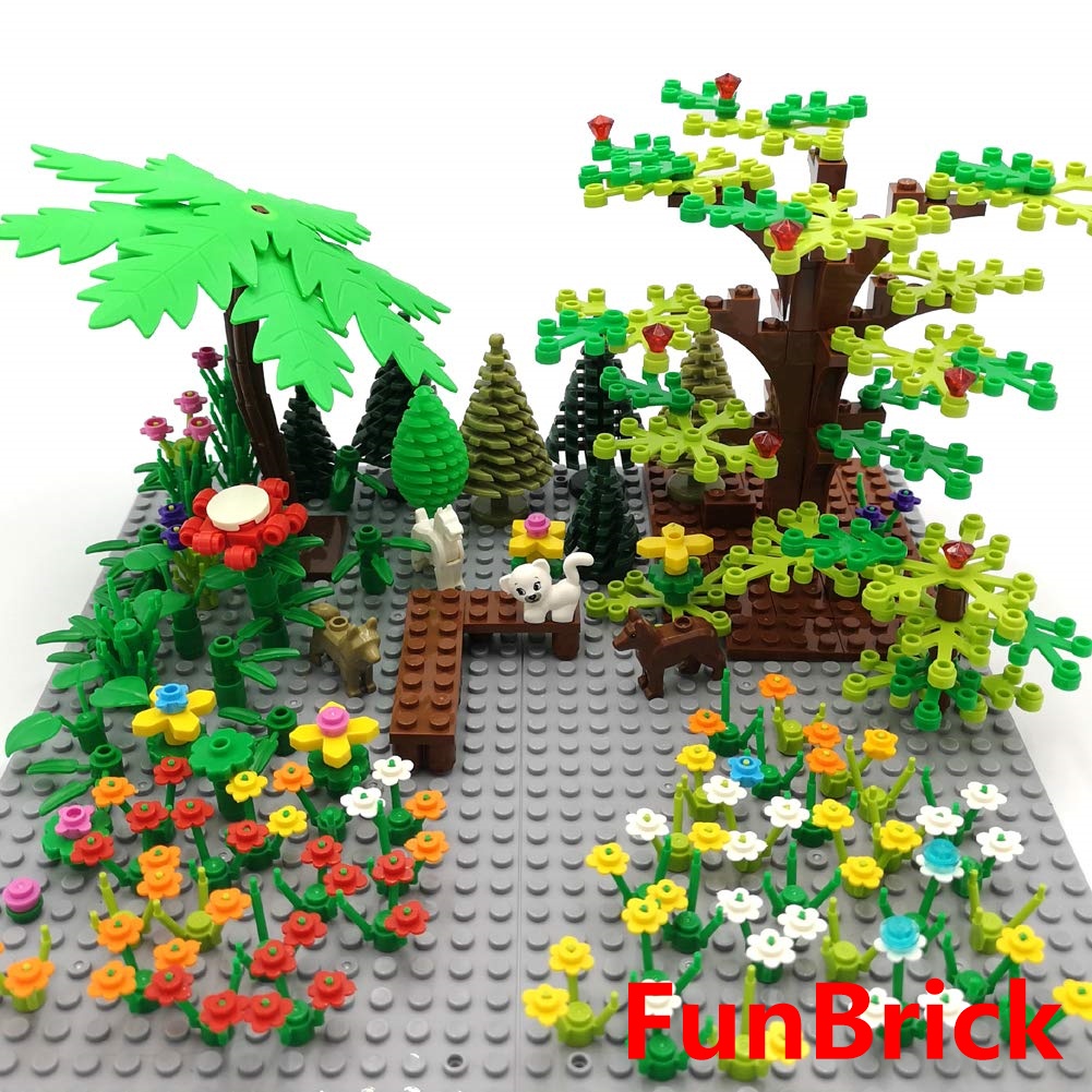 [Event Specials] Food&Plant Cherry Sausage Short Bones Leaf Banana Apple Chocolate Grass Small Flower Model Building block Compatible Famous Brand Building Block Toys