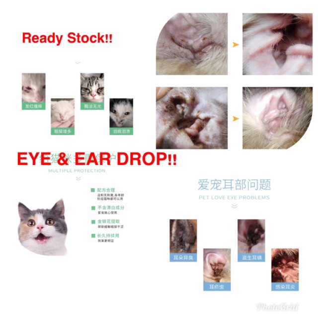 EAR DROP & EYE DROP FOR CAT UBAT TITIS TELINGA & MATA 