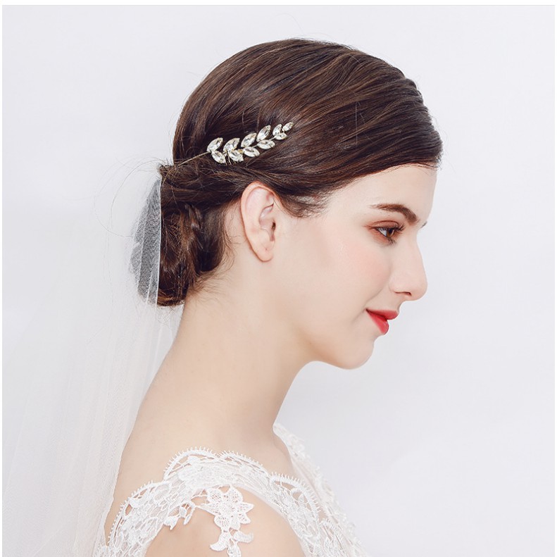 Olive Leaf Rhinestone Bridal Tiara Bridesmaid Flower Girl Headband