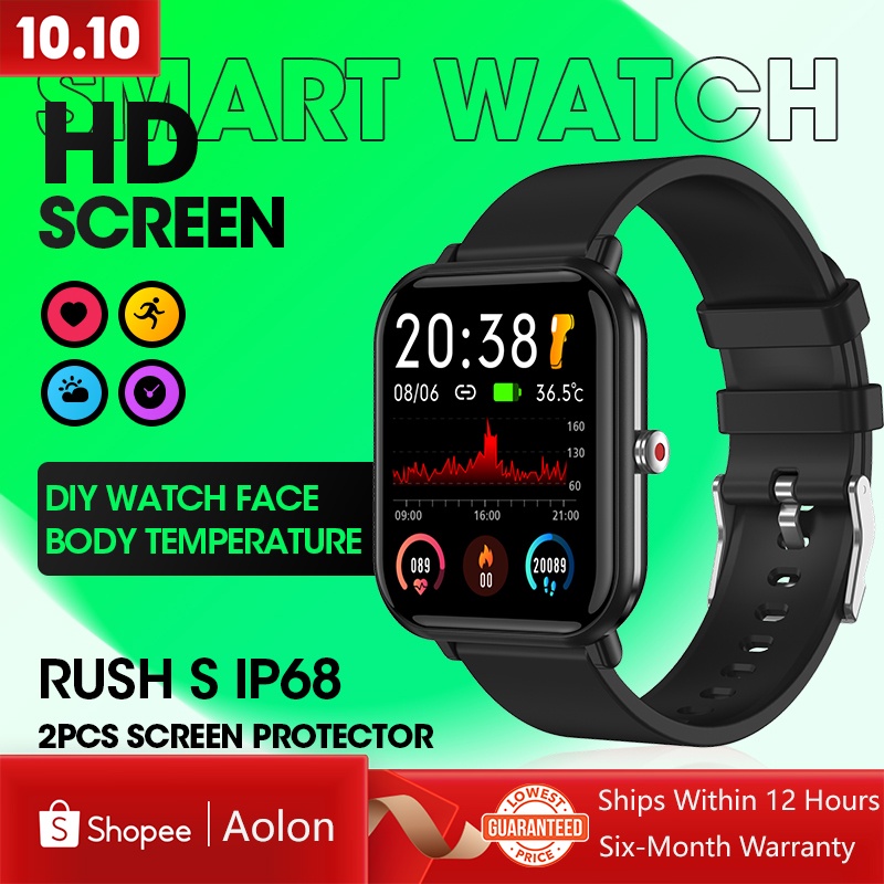 Aolon RUSH S Smart Watch Waterproof DIY Wallpaper Body Temperature