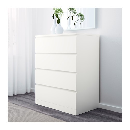 Ready Stock Malm Chest Of 4 Drawers Almari 4 Laci Ikea Shopee