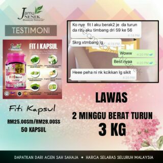 FITI KAPSUL ORIGINALJAMU KURUS KEMPIS LULUS KKM  Shopee 