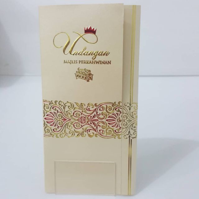 KAD KAHWIN 3 LIPAT GLOSSY STAMPING EMBOSS + ENVELOPE ( 100 ...