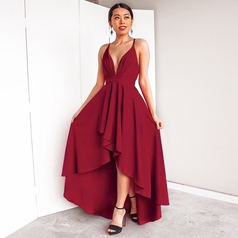 v neck dress shopee