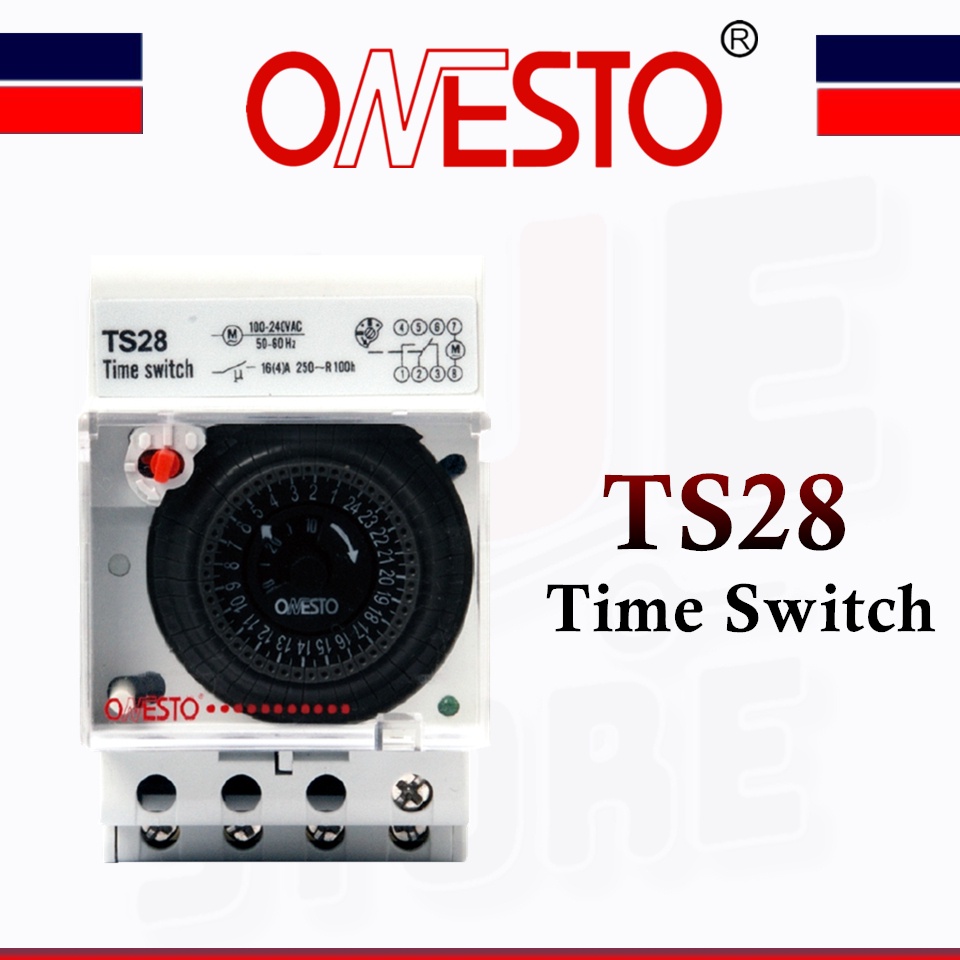 ONESTO TIME SWITCH TS28 - Mechanical Timer 24 hours Analogue Time ...