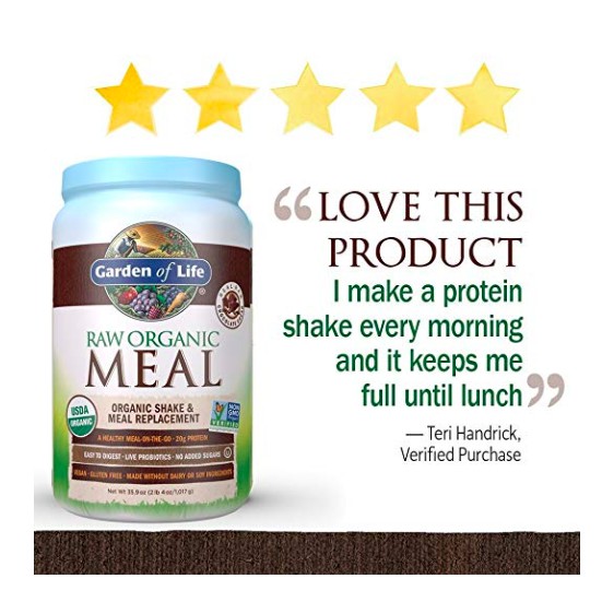 Garden Of Life Meal Replacement Organic Raw Plant Based Protein