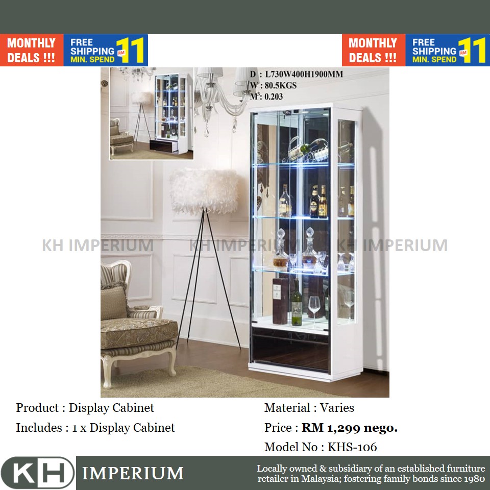 Free Install Delivery Modern Display Cabinet Khs 106 Kl