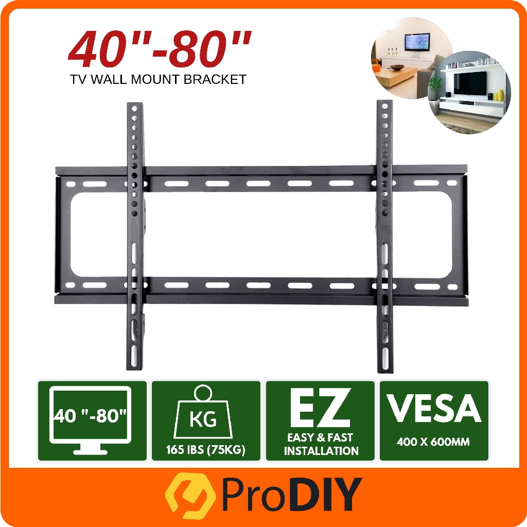 40" - 80" Inch LCD LED Plasma TV Bracket Wall Mount Flat Panel Bracket Holder ( 40" to 80" Inch )