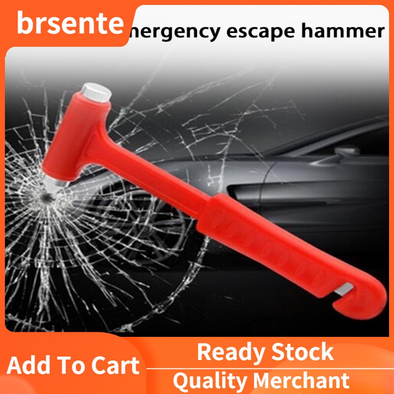 【100% Quality】Emergency Escape Tool Car Self-Help Escape Hammer Fire Emergency Window Breaker Knocking Glass Artifact Car Rescue Red Hammer