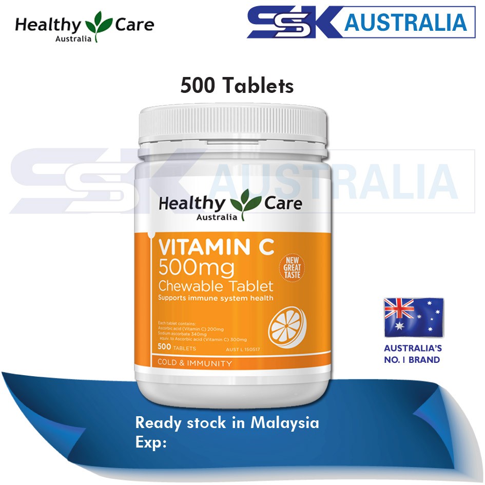 [100 AUTHENTIC] HEALTHY CARE Vitamin C 500MG (500 tablets) Shopee