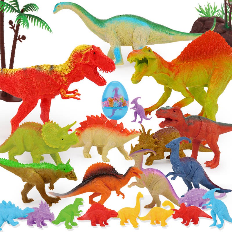 large plastic dinosaurs
