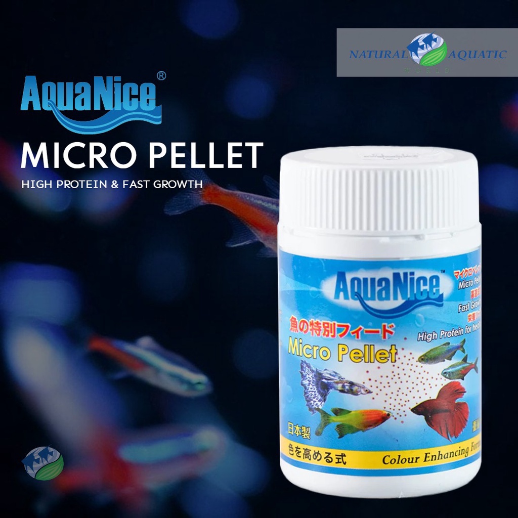 AquaNice Micro Pellet (100g) Small fish food, Guppy food, Betta food