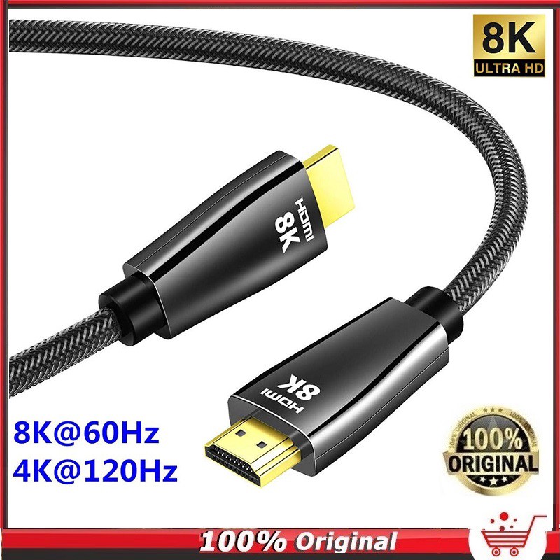 Cabledeconn Hdmi 2 1 8k Hdmi Cable Real Uhd Hdr 48gbps 8k 60hz 4k 1hz Hdmi Ycbcr4 4 4 Converter For Ps4 Hdtvs Projectors Shopee Malaysia