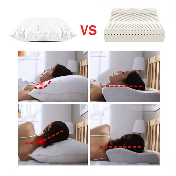 Dunlopillo Natural Latex Pillow Neck Support Foam Pillow