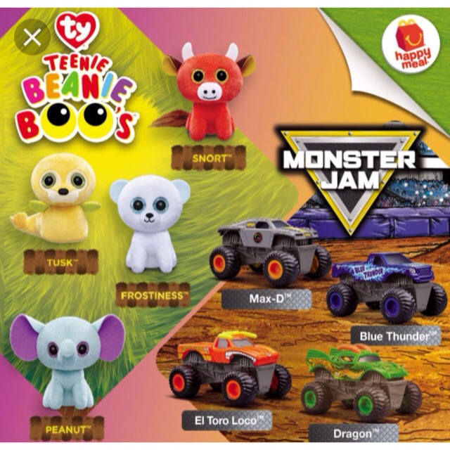 monster jam mcdonalds toys 2018