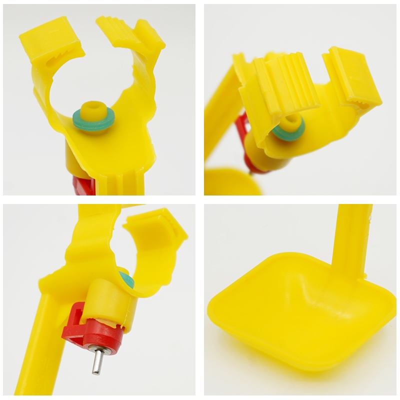  10Pcs poultry chicken hanging duck drinking water nipple drinker feeder with cup support wholesale