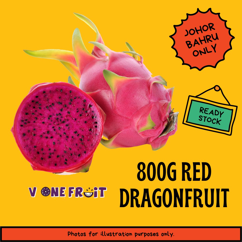 V1 Red Dragon Fruit 红肉龙珠果 800g+- Daily Fresh Pick Fruit | Buah buahan | Fresh produce Delivery