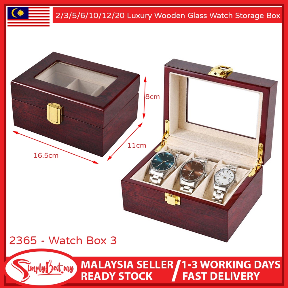 送料無料 Locking Wooden Jewellery Box Watch Jewelry And Bracelet
