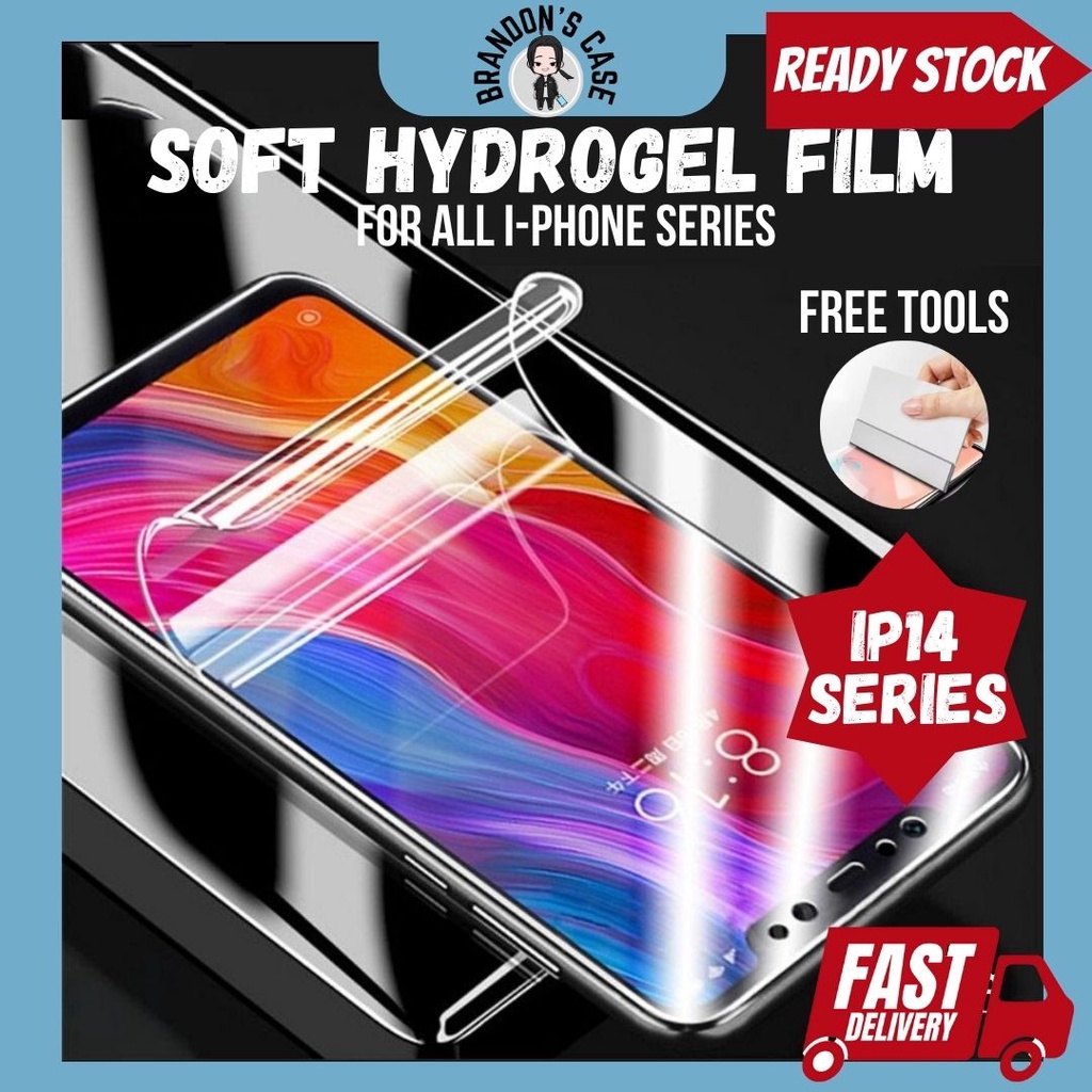 Hydrogel for iPhone 14 Pro Max / 13 Mini / 12 / 11 / XR XS X / SE / 8 Plus  7 Plus6 Plus Soft Screen Protector Film | Shopee Malaysia