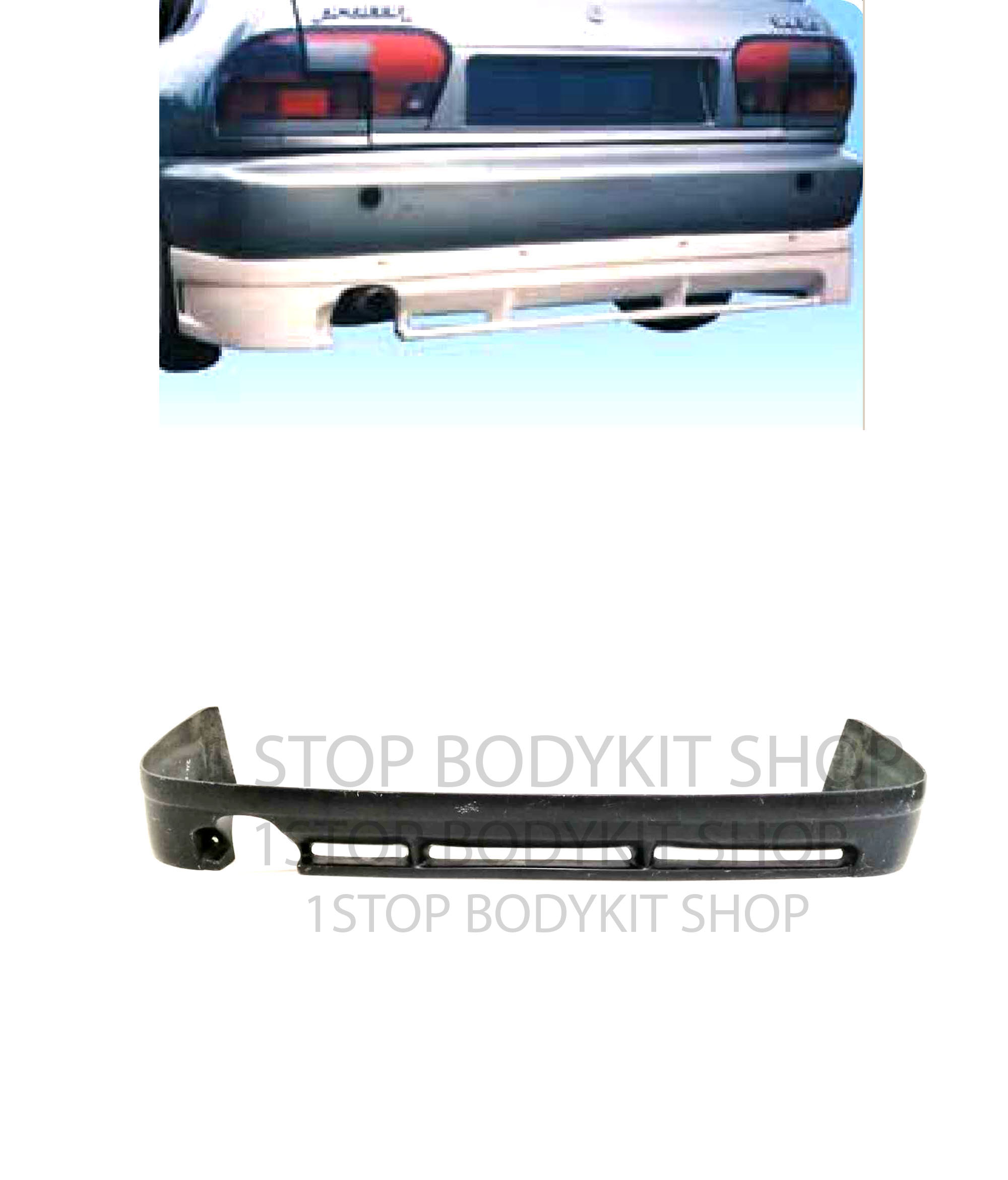 Proton wira aeroback rear skirt fiber skirt lip bodykit | BeeCost