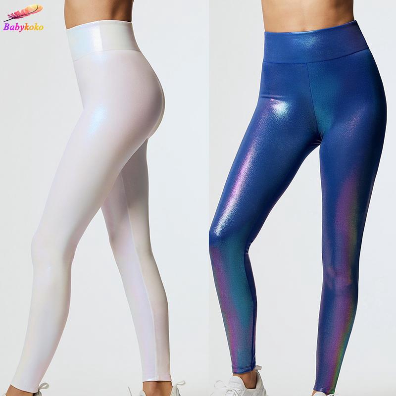 shiny workout leggings