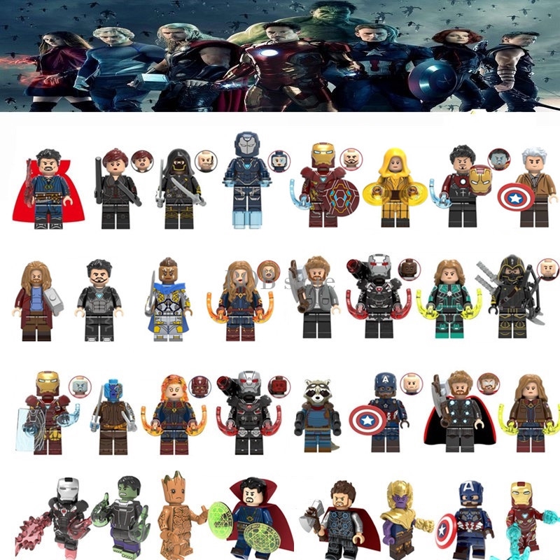 42 superheroes minifigures set