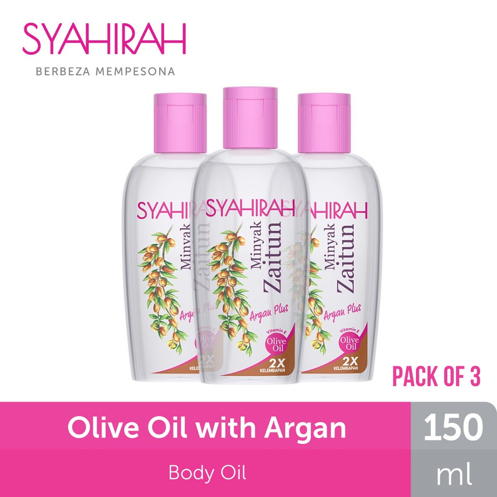 Syahirah Minyak Zaitun Argan Plus 150ml (Pack of 3