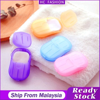 Raya 2021 HC Msia 20 Pcs travel disposable soap tablets boxed soap paper portable hand washing table