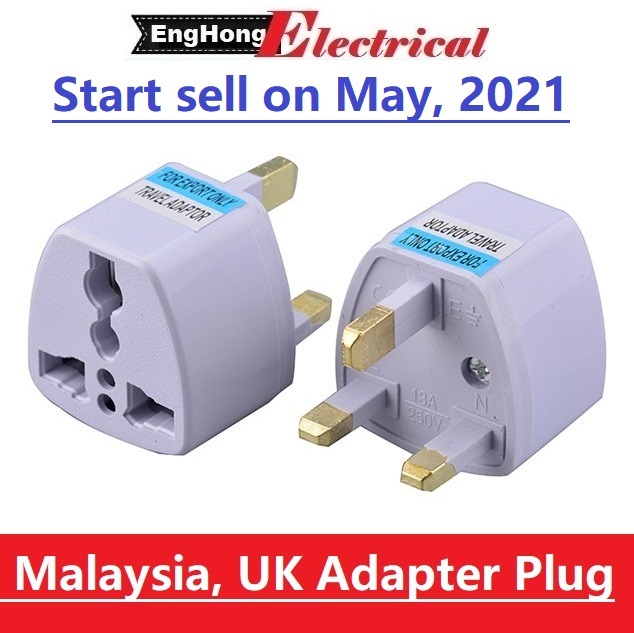 3 Pin China Adapter Converter Travel UK Plug Socket to Malaysia Plug