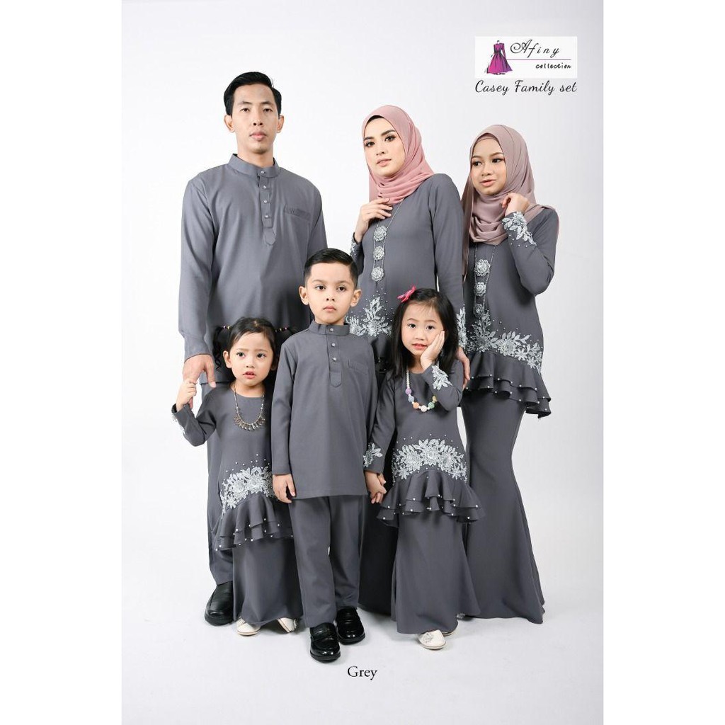 Set Family Sedondon Casey Family Set Set Baju Kurung Dan Baju Melayu Suami Isteri Shopee Malaysia