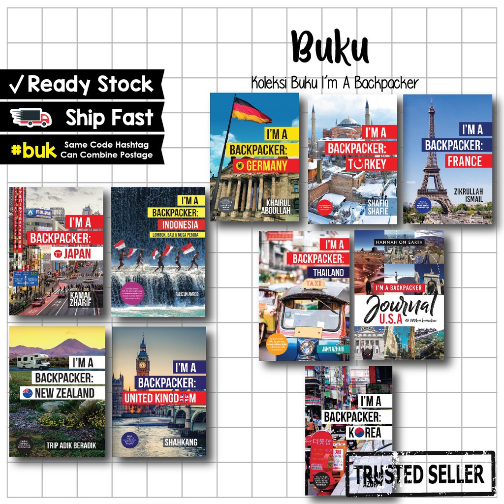 BUKU TRAVELOG BUKU I M BACKPACKER Pelbagai Negara Luar