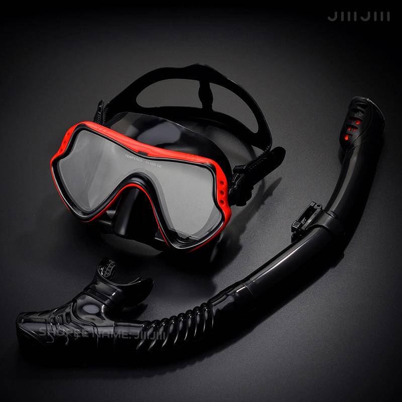 【Lowest price】Professional Silicone Scuba Dive Mask Snorkel Set Use for Swimming Diving Snorke for Water Sport