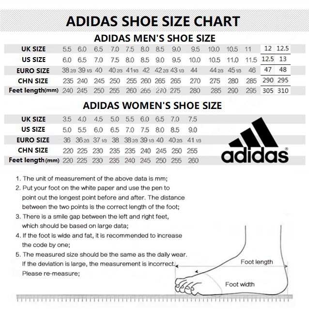 adidas width