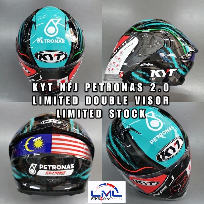 Kyt Helmet Nfj Petronas V2.0 Gp Limited Edition Motor Helmet Open Face