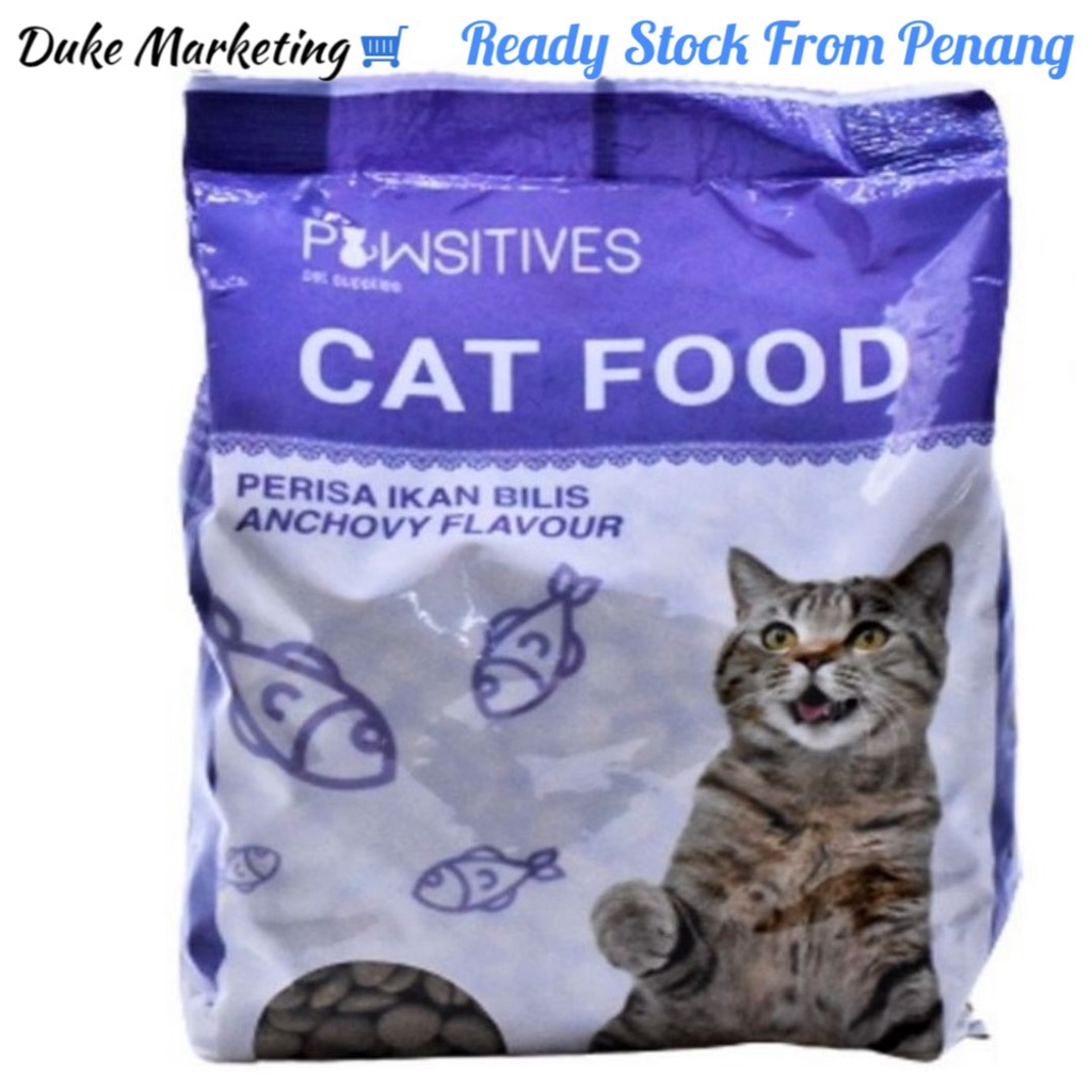 Pawsitives Cat Food Anchovy Flavour 400g Makanan Kucing murah 