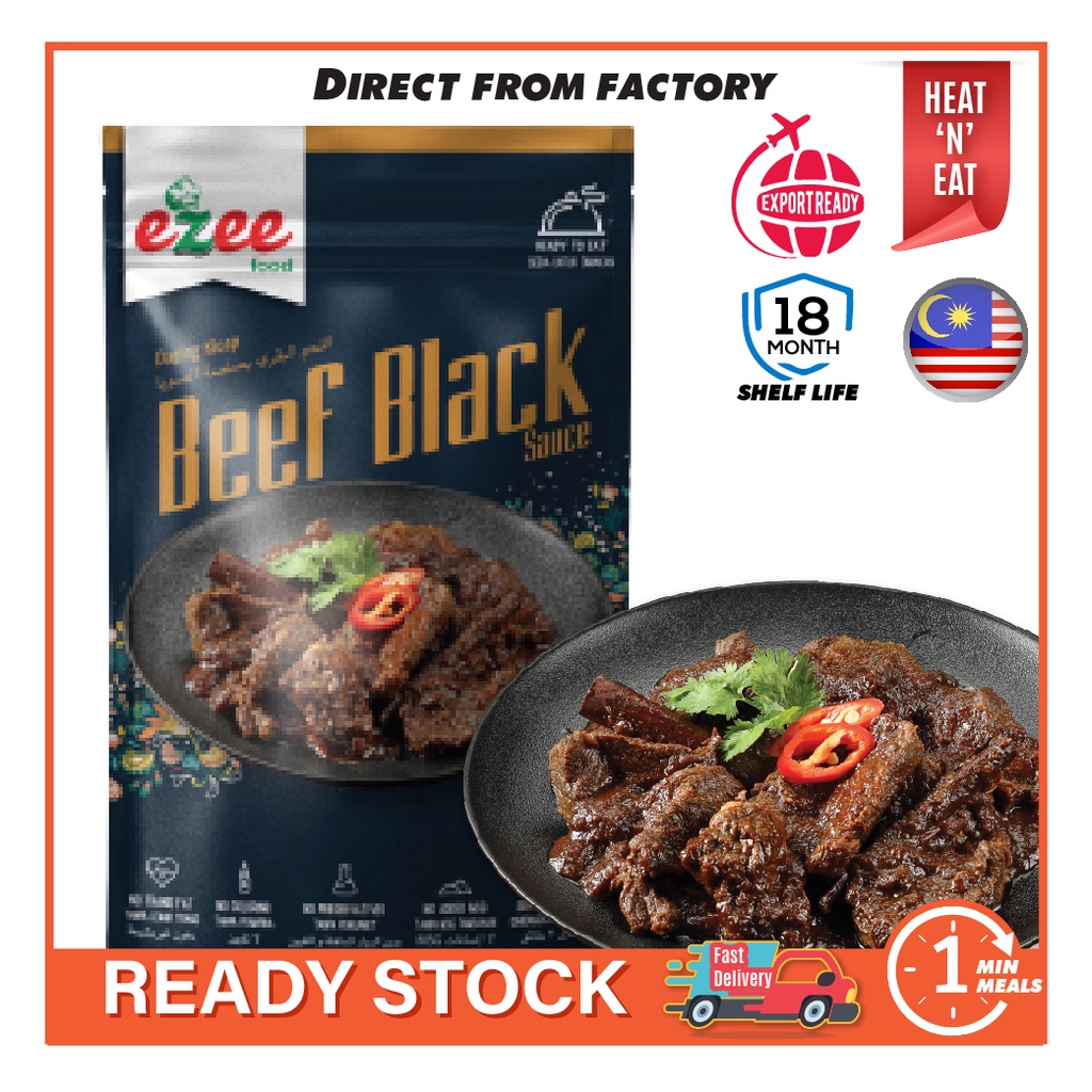 EZEEFOOD DAGING KICAP / BEEF BLACK SAUCE (180 G) READY TO EAT MRTE / RTE MEALS  TRAVEL INSTANT FOOD