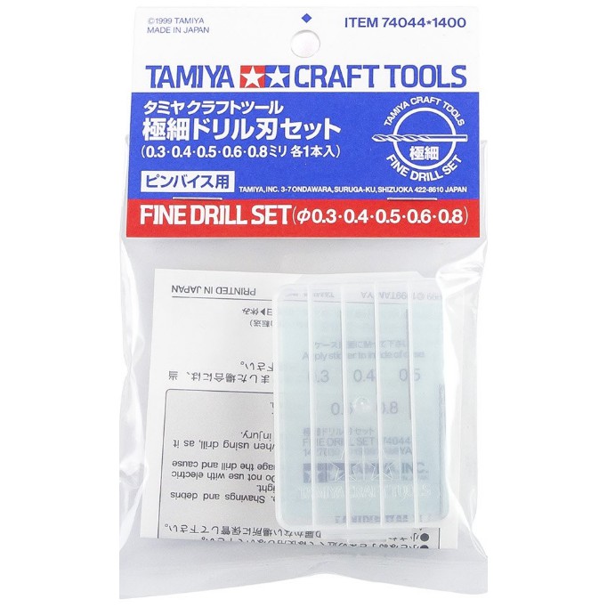 Tamiya Craft Tools Item 74049 1400 Drill Bit Set NEW 