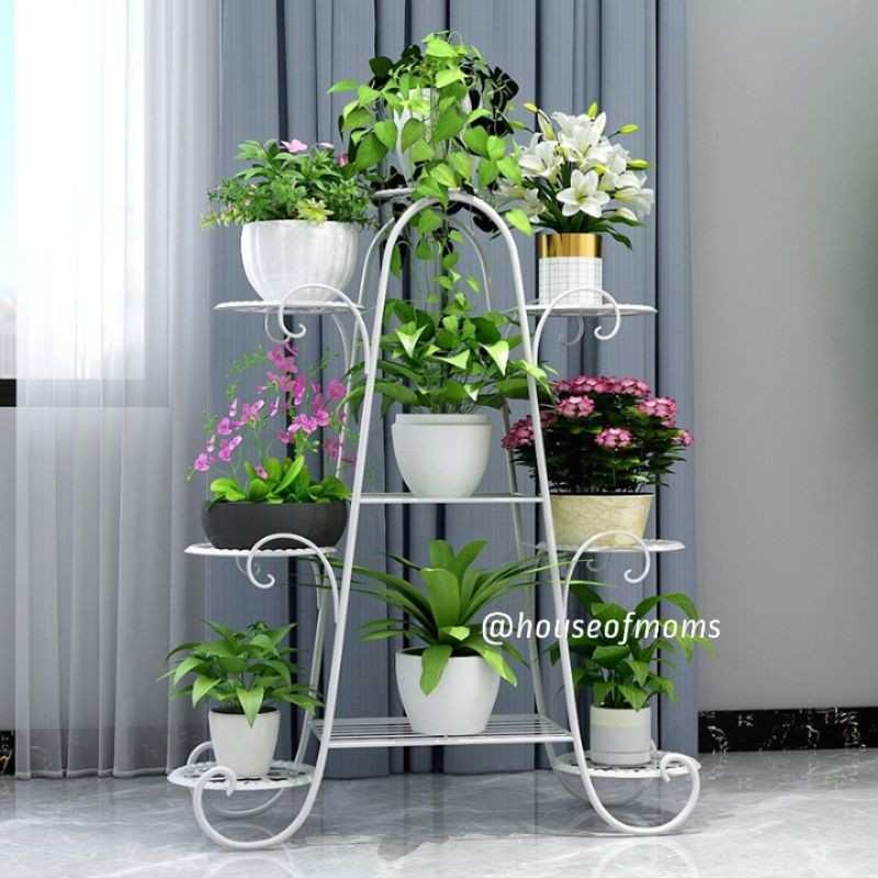 RAK PASU  BUNGA  INDOOR BALCONY GARDEN RACK IRON FLOWER POT 