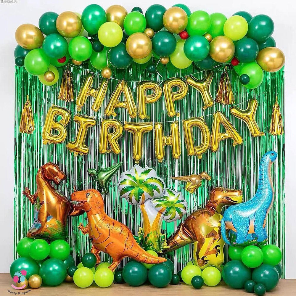 89pcs Dinosaur Balloon Set for Kid Dinasour Party Decorations Favors Supplies