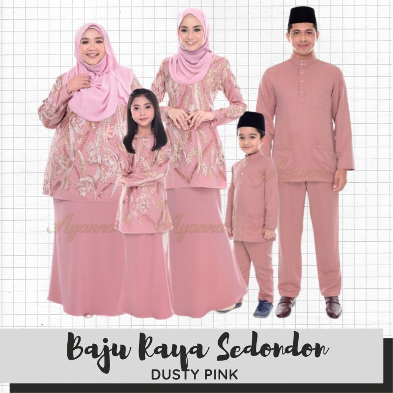 Buy Baju Raya Sedondon Tema Warna Dusty Pink Pink Belacan Set Family Ayah Ibu Anak Baju Kurung Baju Melayu Kurta Ay2021 Seetracker Malaysia