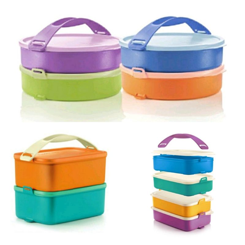 Tupperware Click To Go / Tup Tiffin / Set Mangkuk Tingkat Tupperware ...