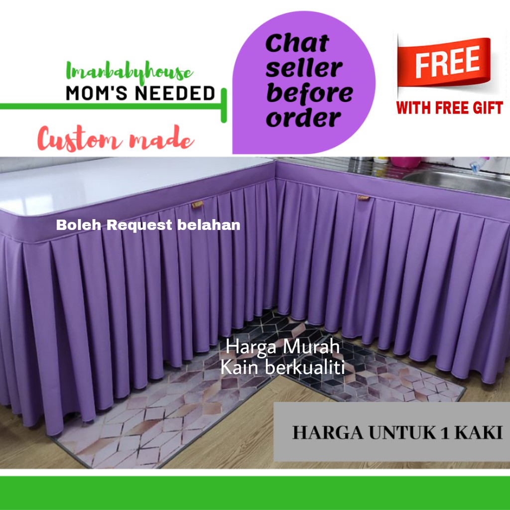 Skirting Kabinet Dapur Langsir Sinki Table Top Skirting Meja Pejabat Langsir Shopee Malaysia