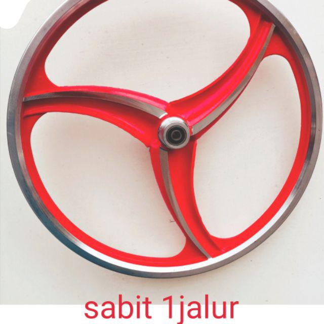 Rim Basikal Lajak Tiga Batang Sabit 2 Jalur/1 Jalur | Shopee Malaysia