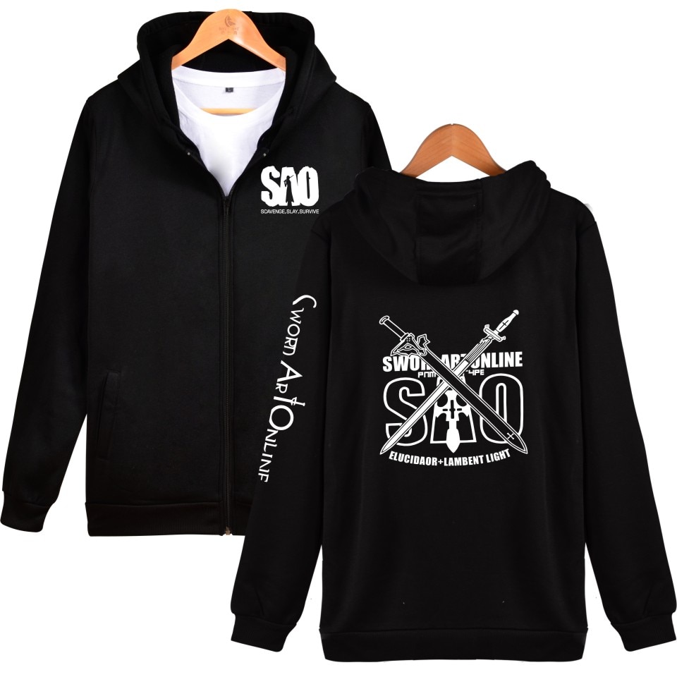 Sword Art Online Zip Hoodie Street Apparel